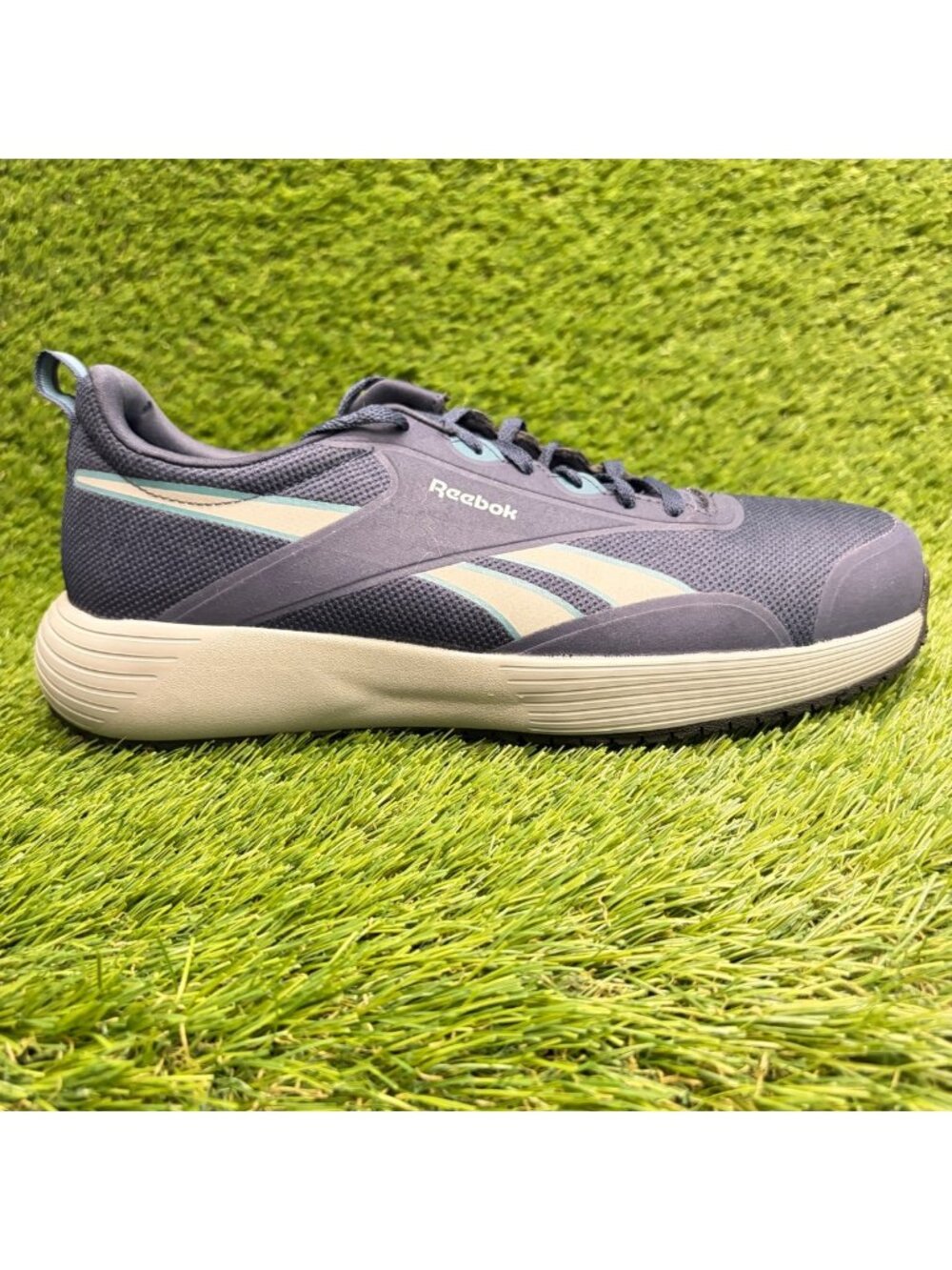 Reebok Lite Plus 4 Mens Size 9 Blue Gray Composite Toe Safety Work Shoes